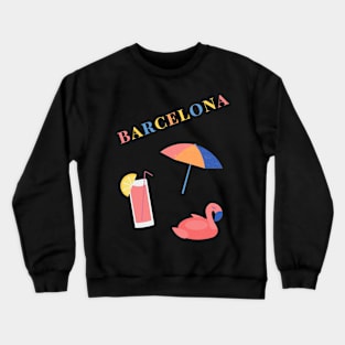 Barcelona Summer Vacation Essentials Crewneck Sweatshirt